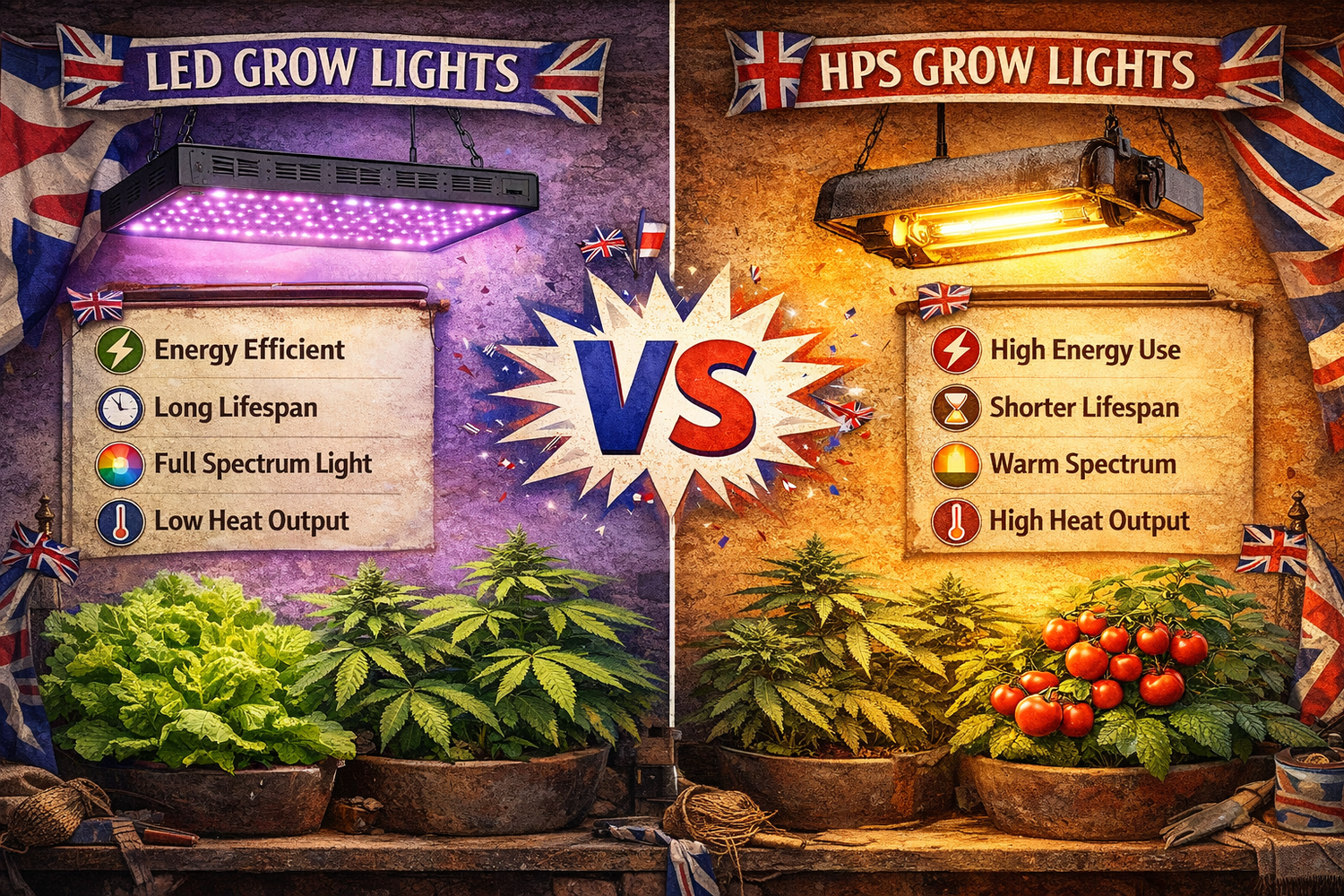 LED Grow Lights or HPS Complete Guide for 2 lights