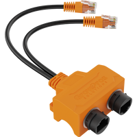 Dual RJ12 zu Dual RJ45 Push-Lock Signal Combiner