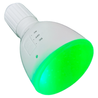 Groene gloeilamp met batterij voor de donkere cyclus van planten